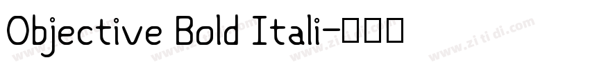 Objective Bold Itali字体转换
